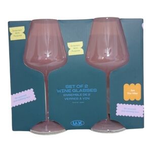 Uniquely Yours Blush Pink Wine Glass Set of 2